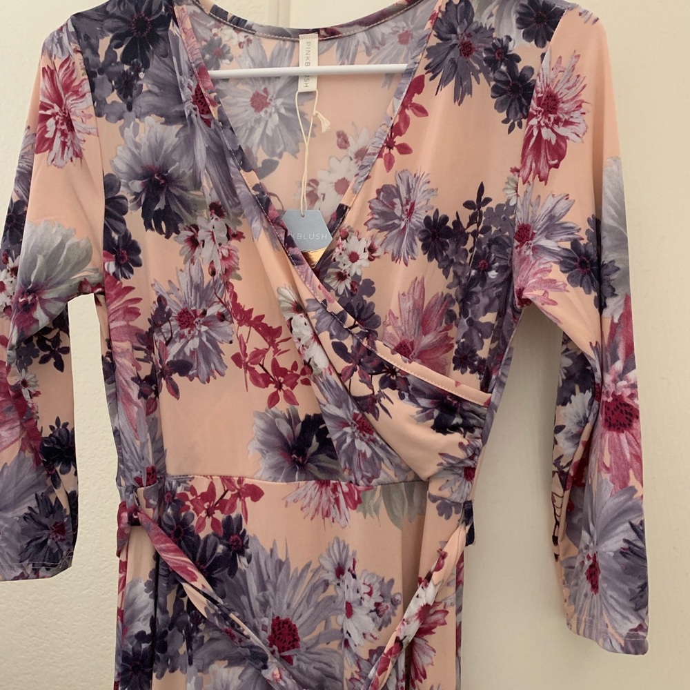 Pinkblush Pink floral Maternity Dress